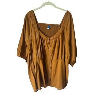 Old Navy women's socked back blouse size 4X vacation travel lightweight